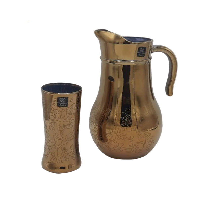 Luxury Golden Jug Glass Set with HB glass (Glassware)