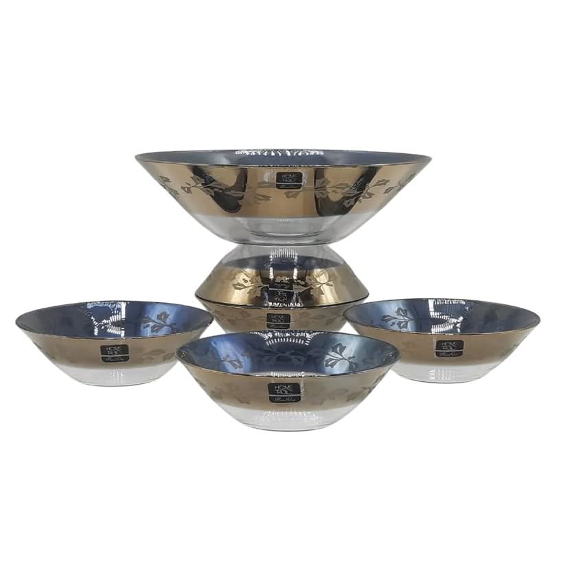 Elegant Invitation Golden Fruit Set 7Pc (Glass)