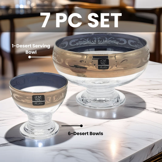 Venezia Golden Signature Dessert Set – 7 Pcs