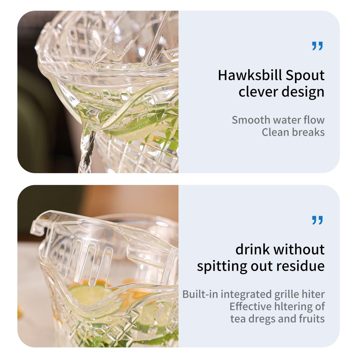 Acrylic Baroque Spark Water Set 7pc (glass 330ml & jug 1300ml)