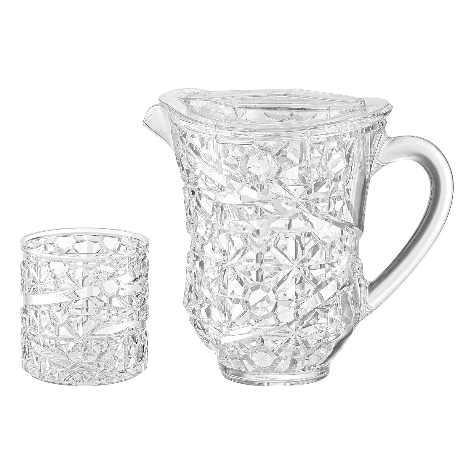 Acrylic Baroque Spark Water Set 7pc (glass 330ml & jug 1300ml)