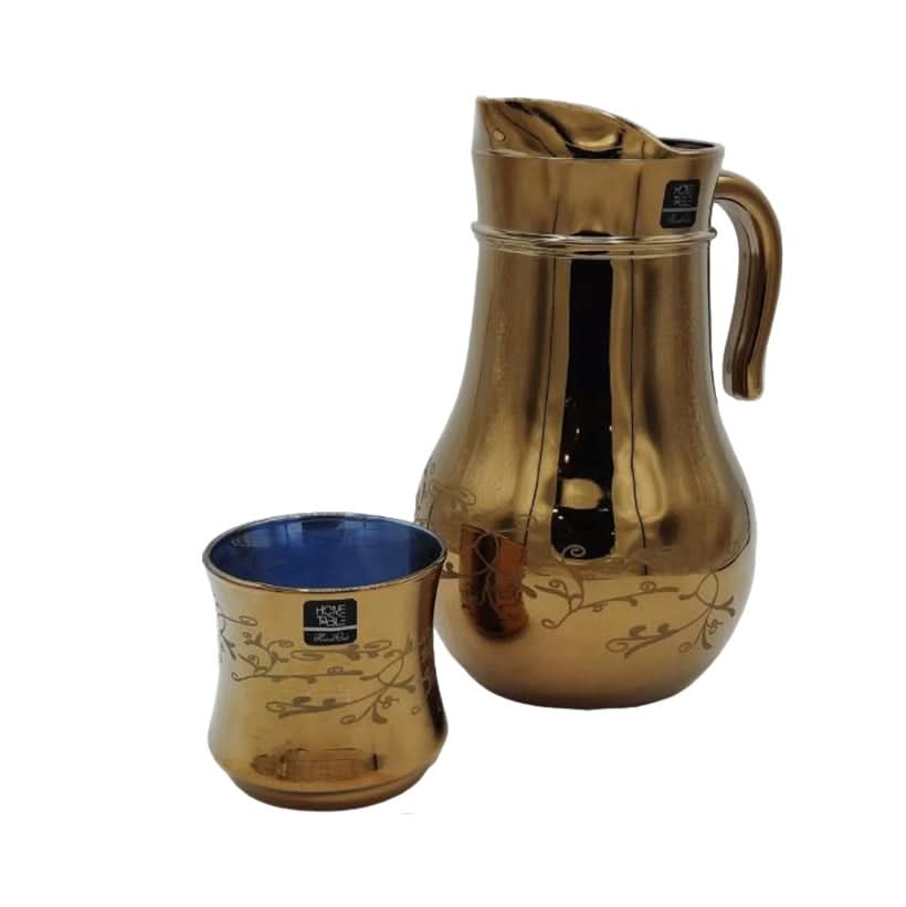 Elegant Golden Jug Glass Set with DOF glass 7PC (Glassware)
