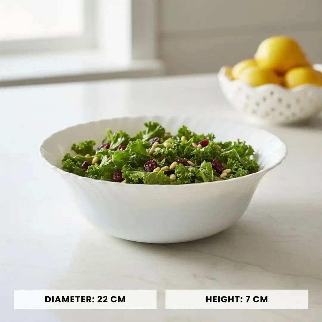 Opal White Salad Bowl