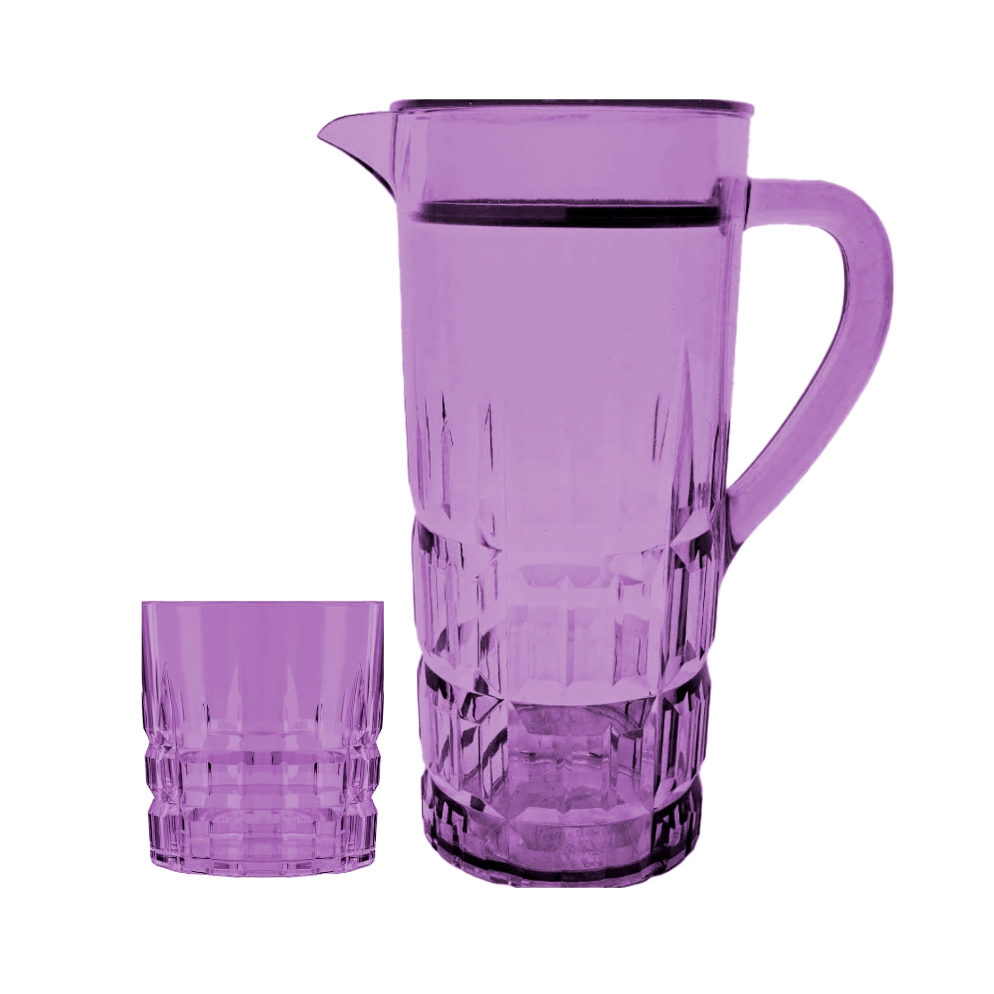 Acrylic Diamond Cut Water Set 7 Pc (DOF Glass)