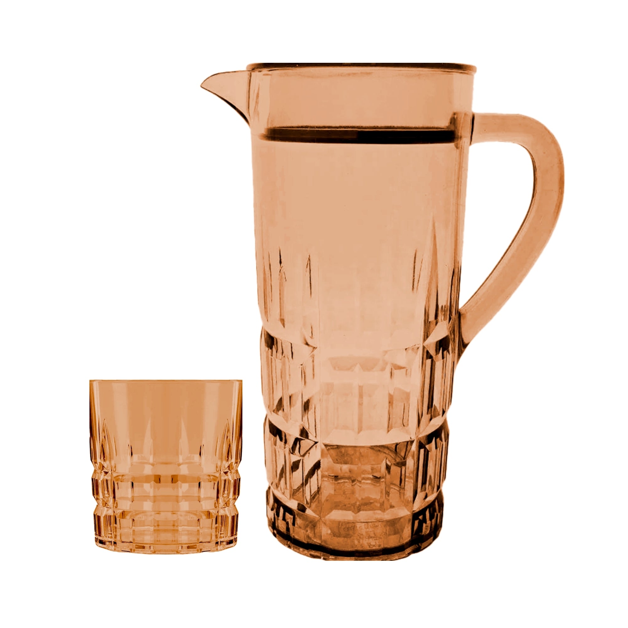 Acrylic Diamond Cut Water Set 7 Pc (DOF Glass)