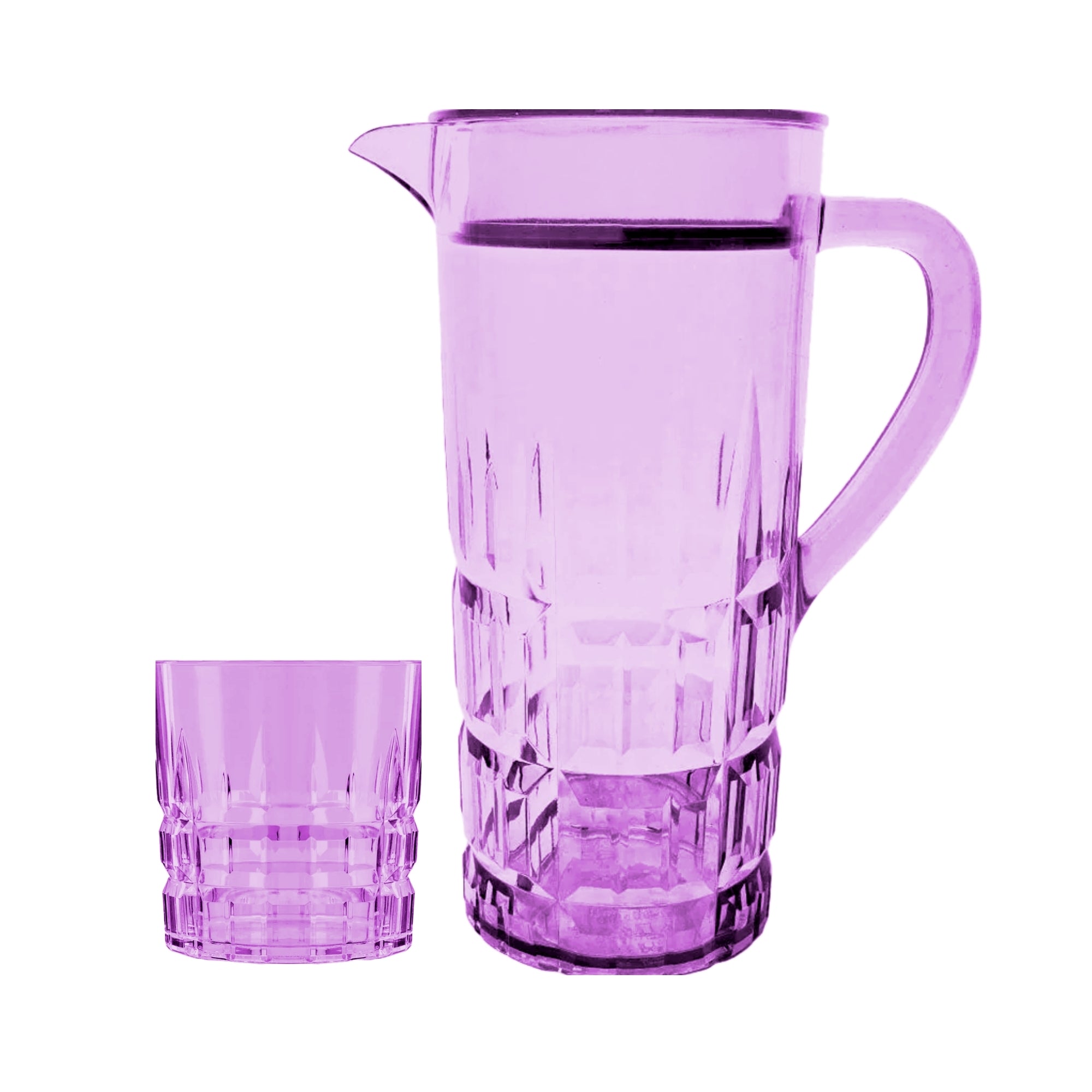 Acrylic Diamond Cut Water Set 7 Pc (DOF Glass)