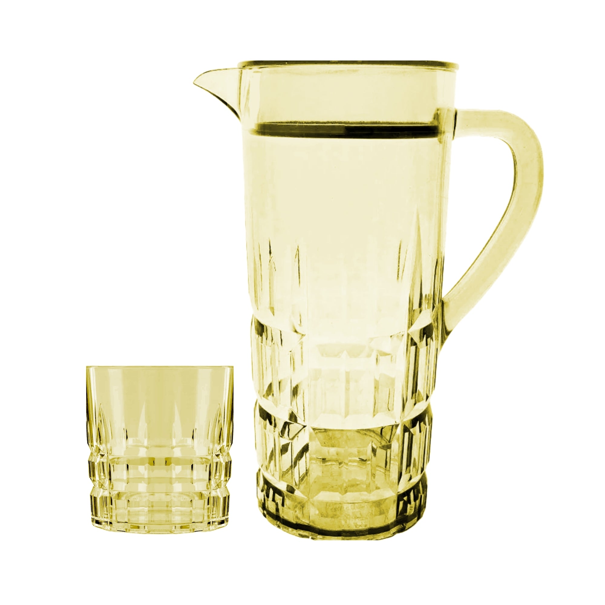 Acrylic Diamond Cut Water Set 7 Pc (DOF Glass)