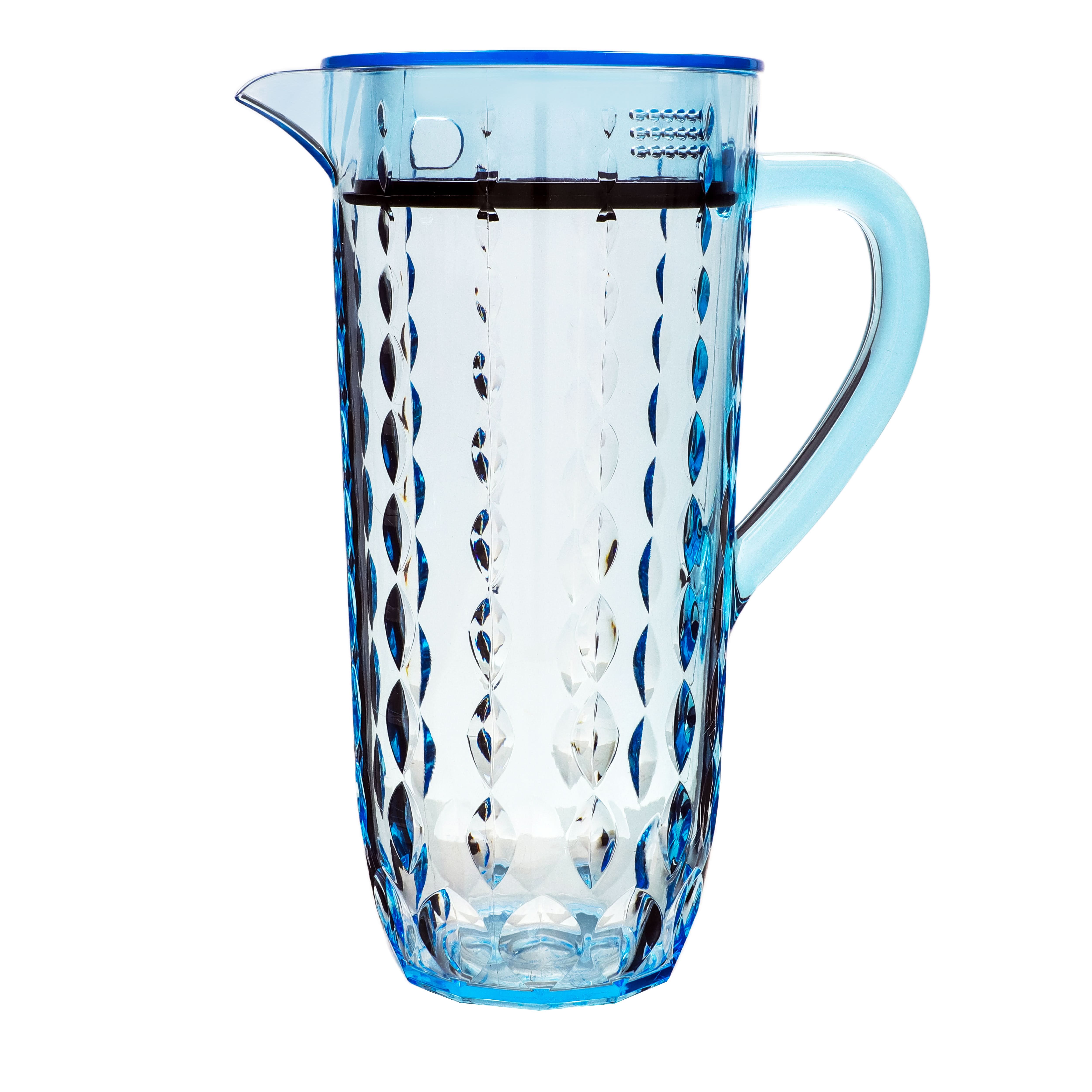 Acrylic Water Drop Cut Jug With Sealed Cap