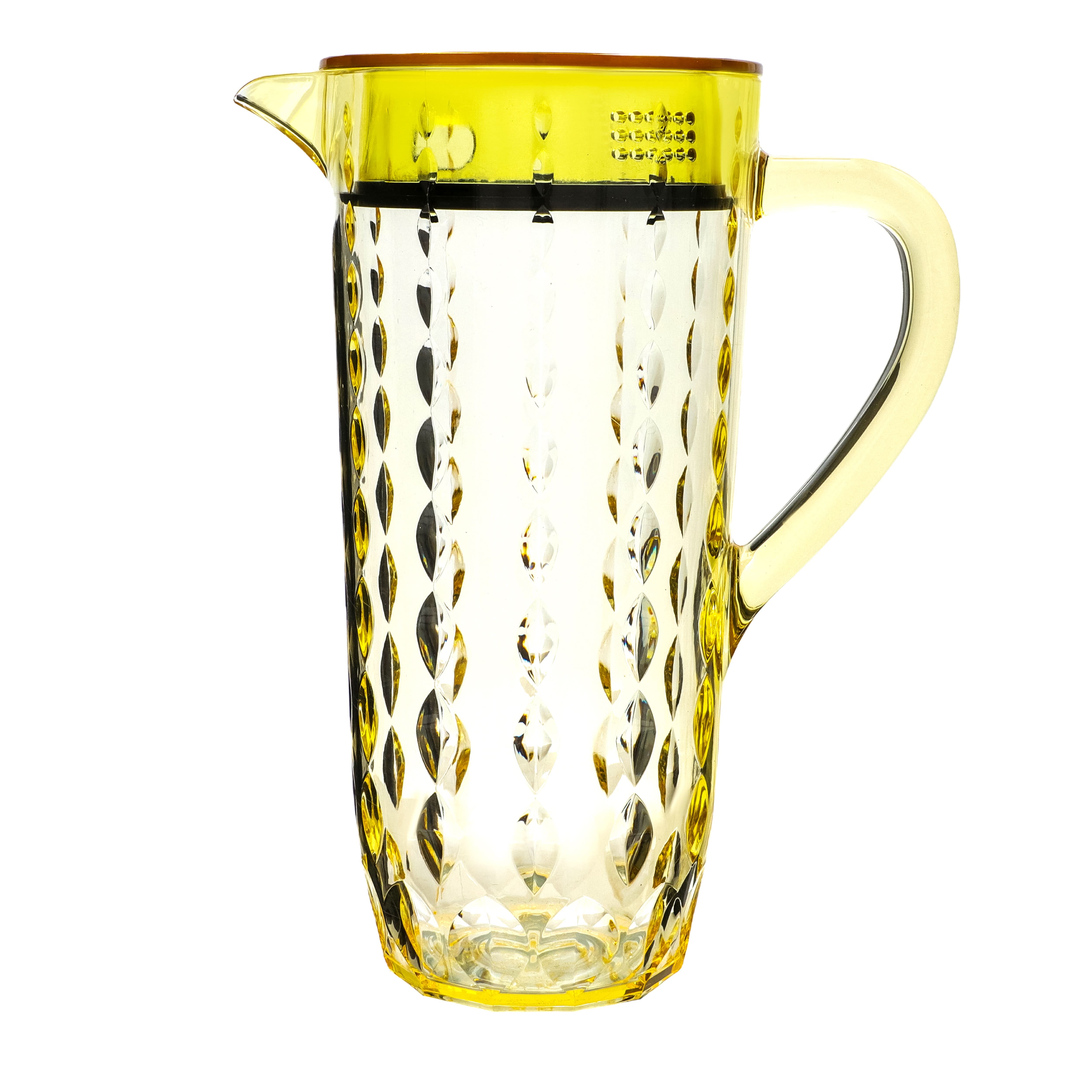 Acrylic Water Drop Cut Jug With Sealed Cap