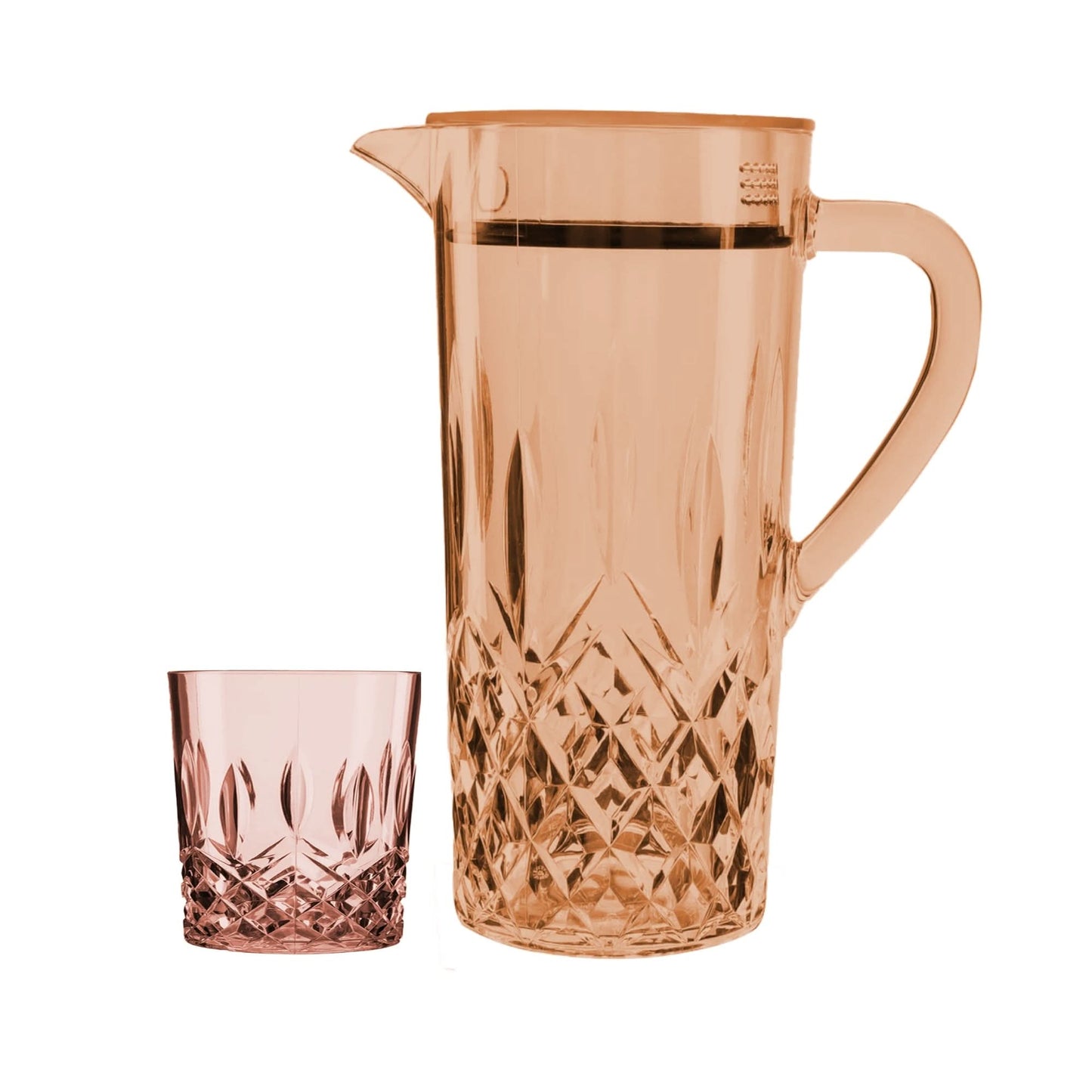 Acrylic Diamond Cut Water Set 7 Pc (DOF Glass)