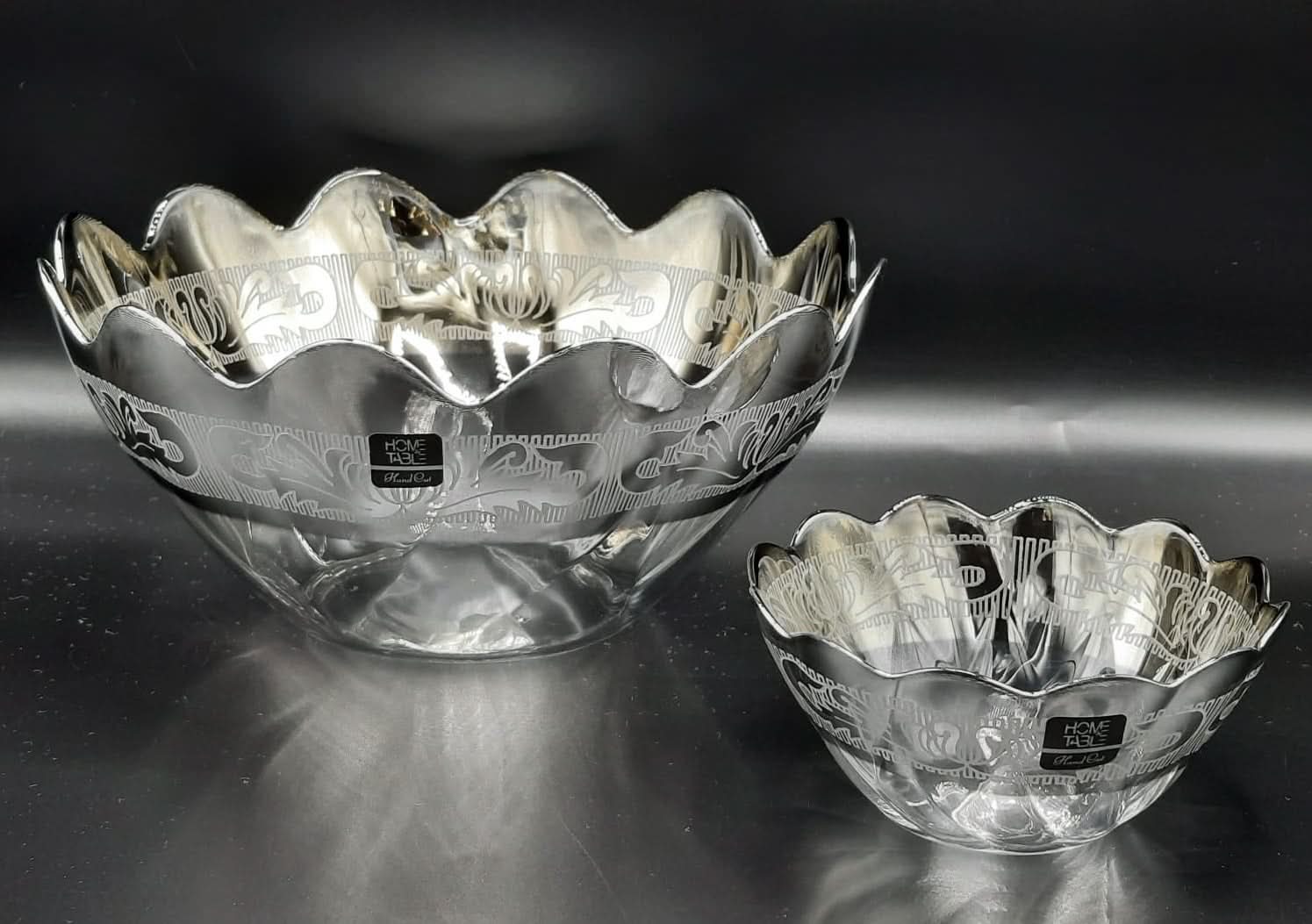 Luxury Hasir Silver Fruit Set 7Pc (Glass)