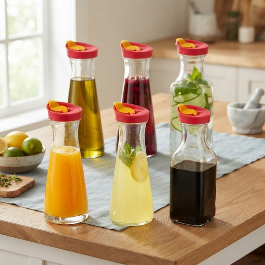 Flex Fridge Hydration Pack – 6-Pc Transparent Water Bottles (1L)