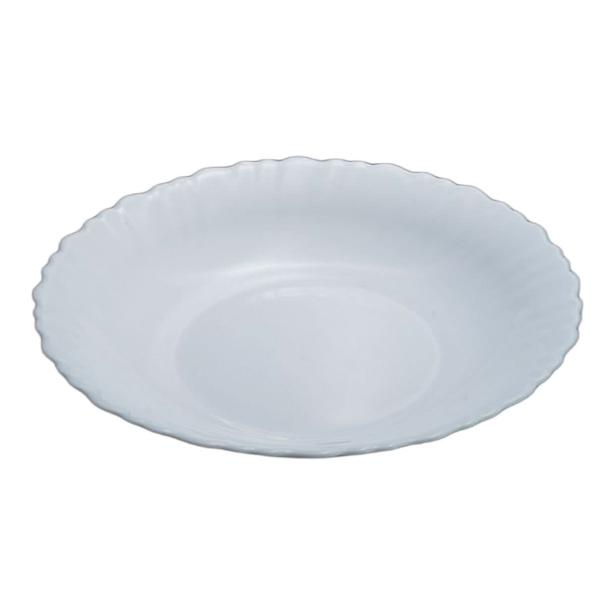 Opal White Soup Plate