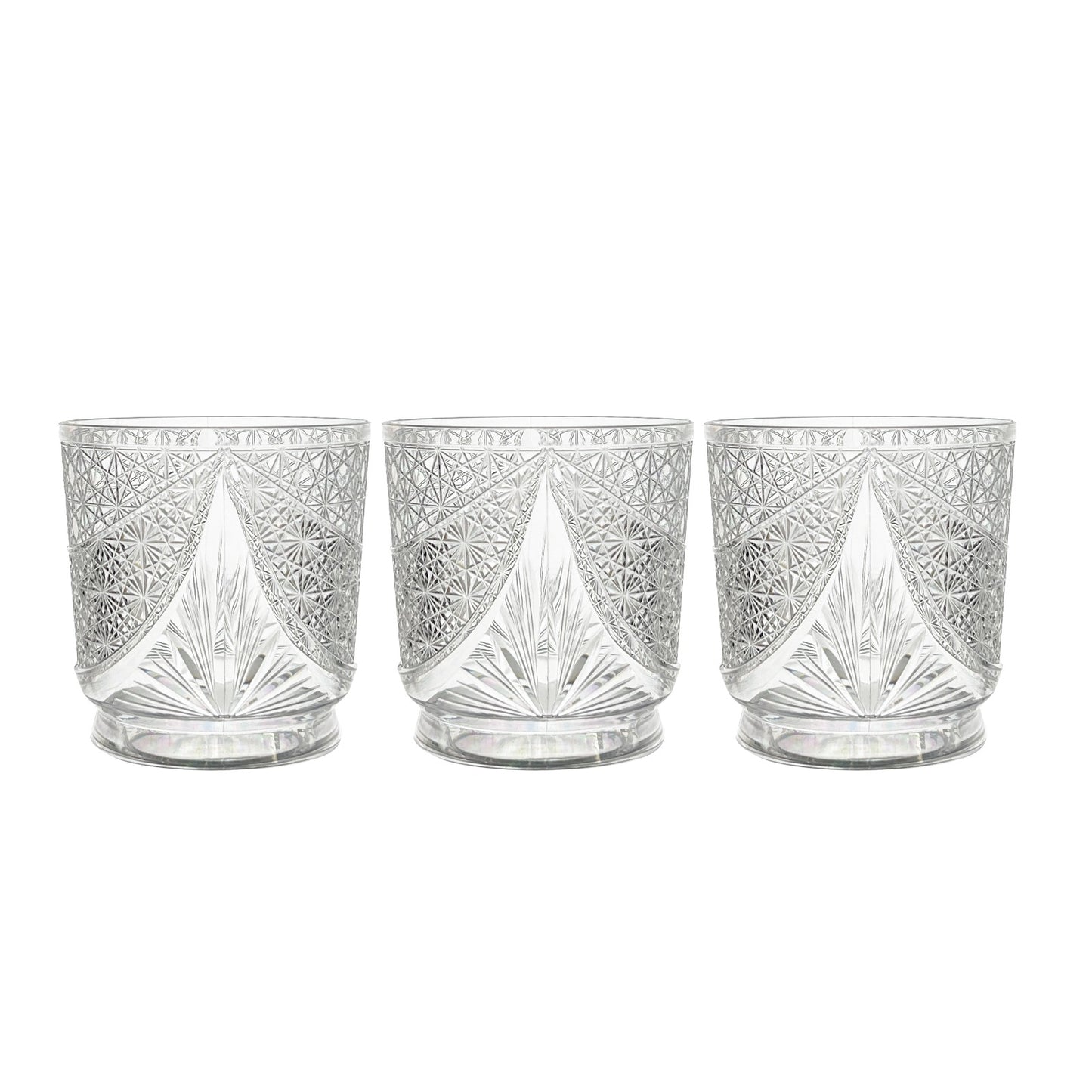PETAL CRYSTAL GLASS DOF 3PC