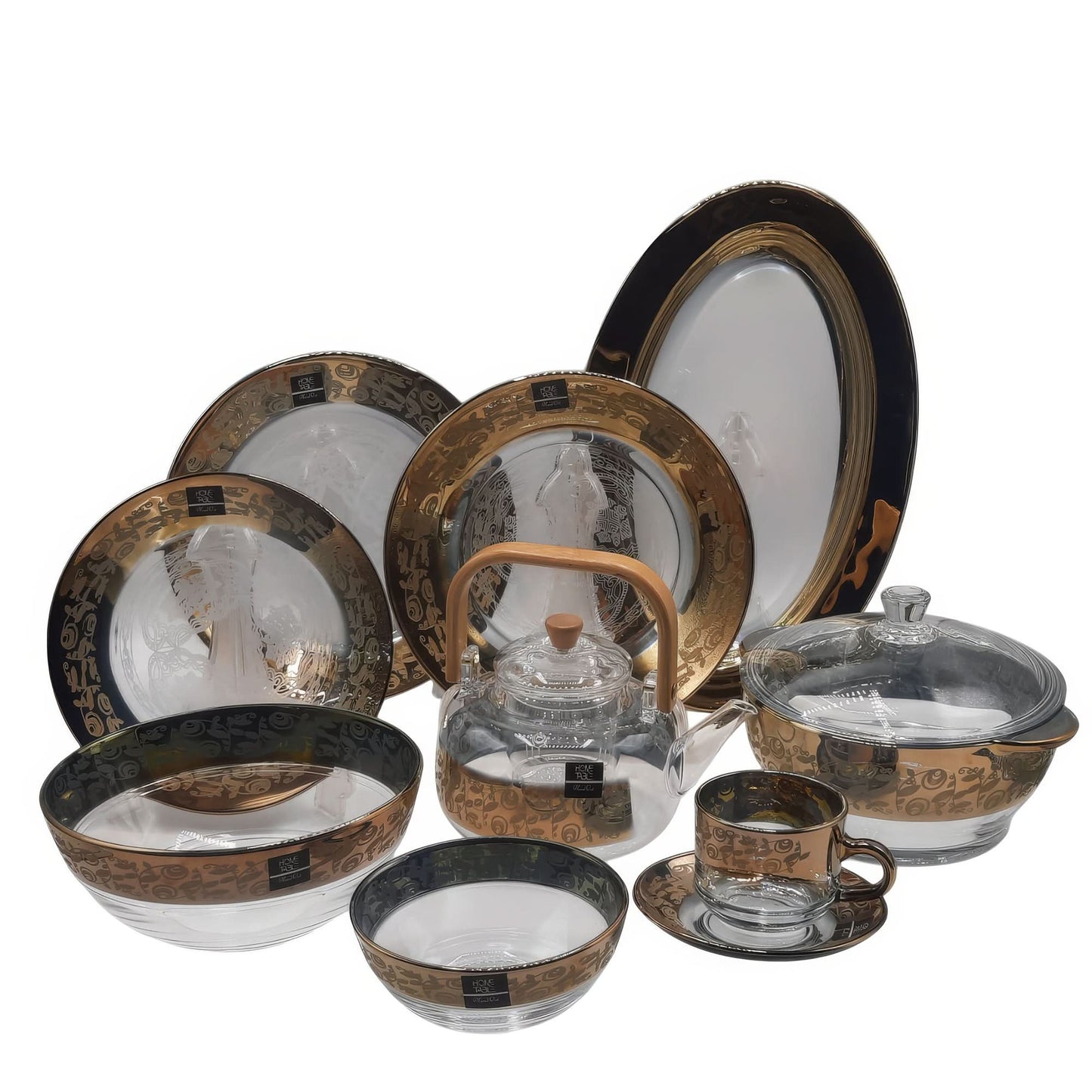 Celestial Gold Luxe Dinnerware Set – 42 Piece Gift Box