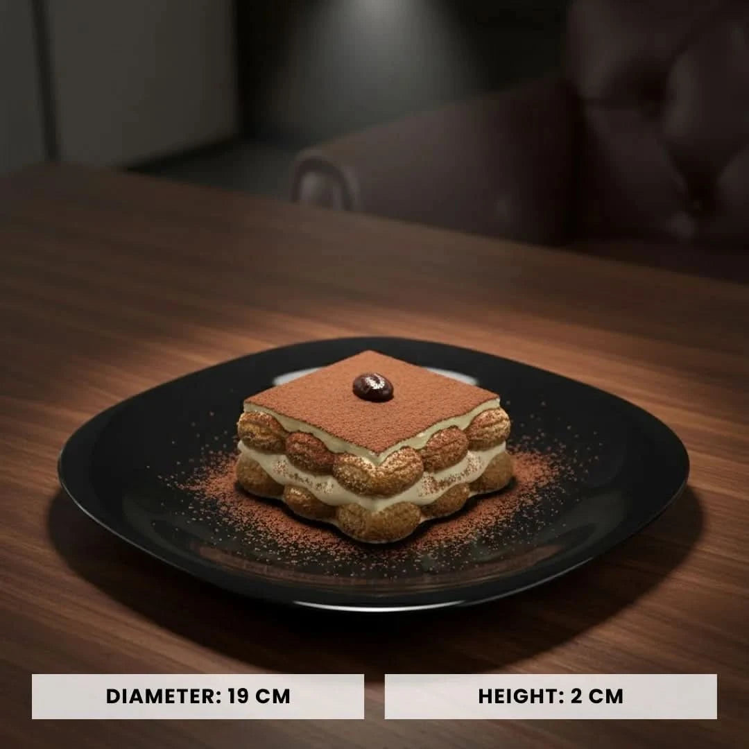 Opal Black Dessert Plate