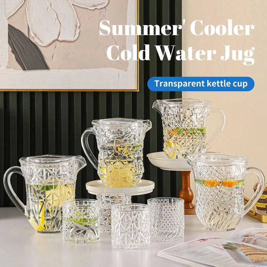 Acrylic Regal Bloom Water Set 7pc (glass 330ml & jug 1300ml)