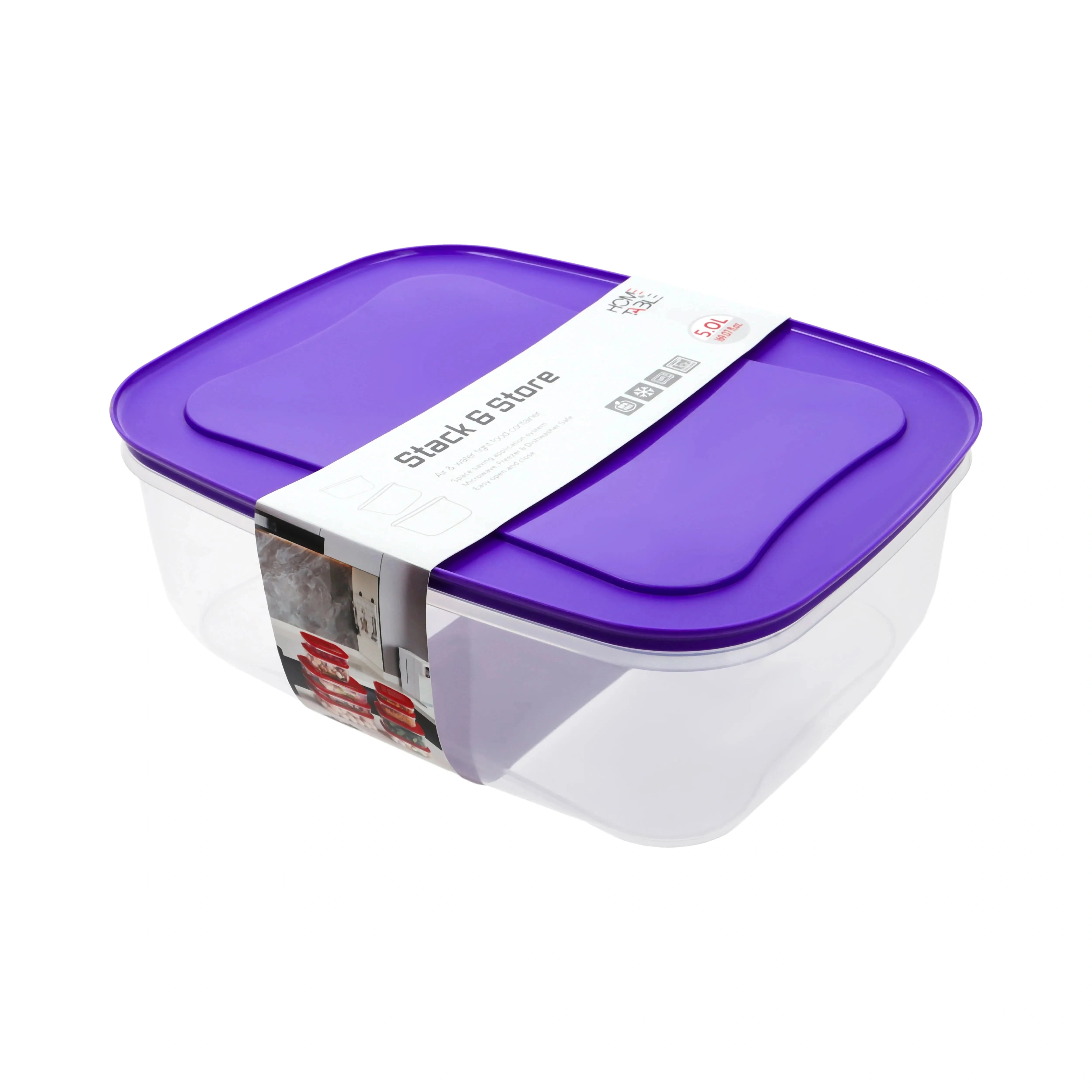 H&T Storage Rectangular Box 3Pc Set(1Ltr*3)