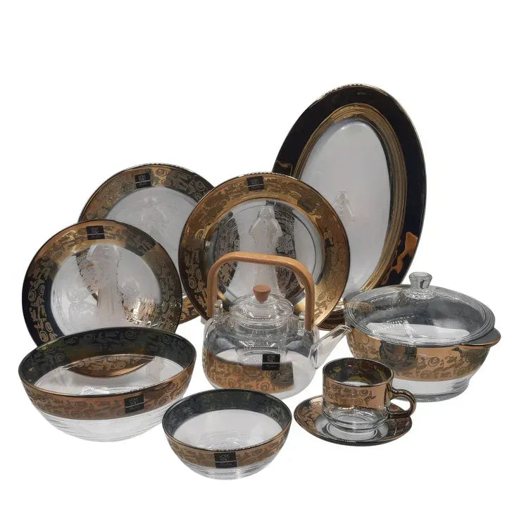 Celestial Gold Luxe Dinnerware Set – 42 Piece Gift Box