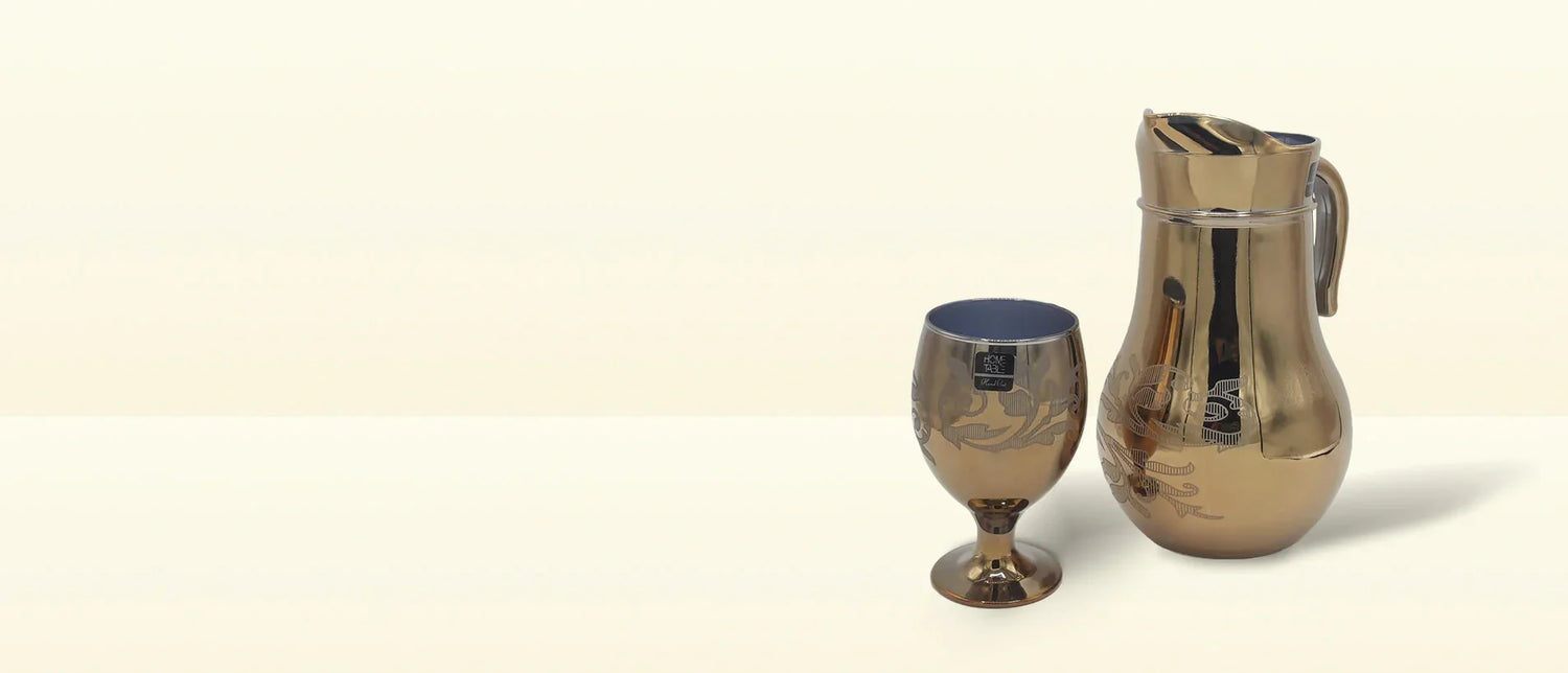 Golden & Silver Drinking Glassware Sets