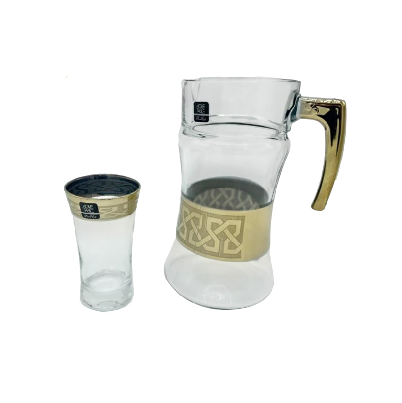 Fashionable Azur Golden Water Set 7Pc (Glass)