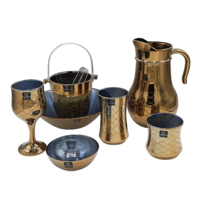 Fashionable Golden Cool Set 28Pc (Glass)