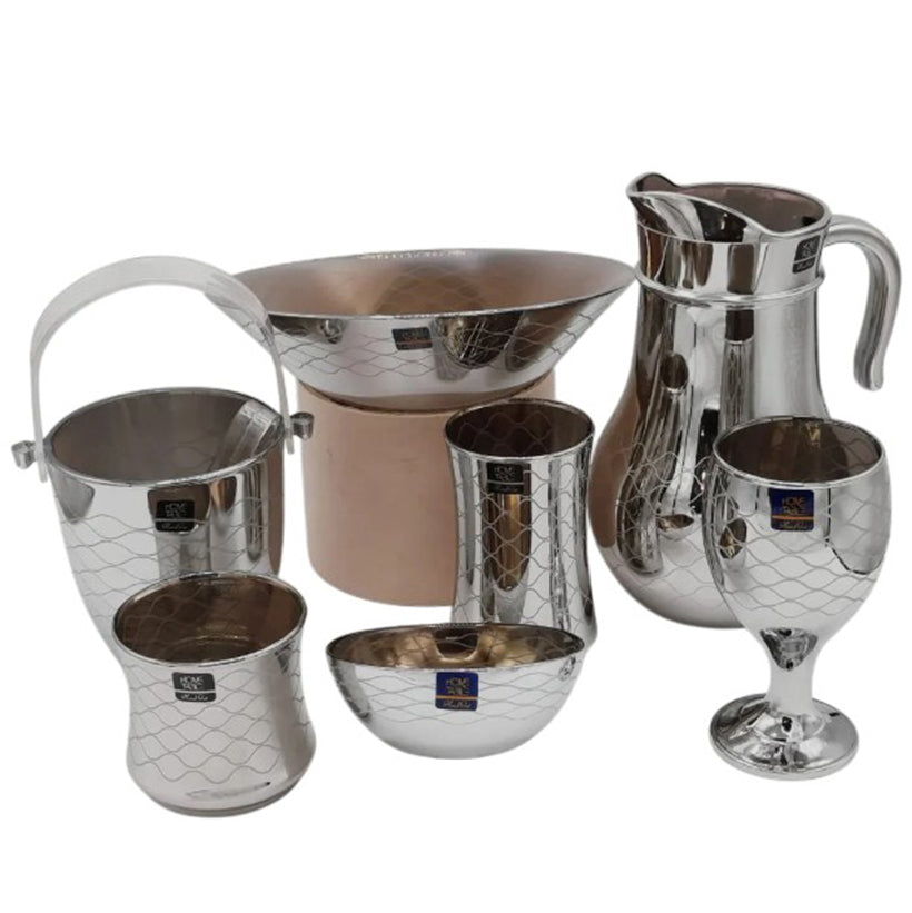 Premium Drinkware Dining Silver Set (Glass)