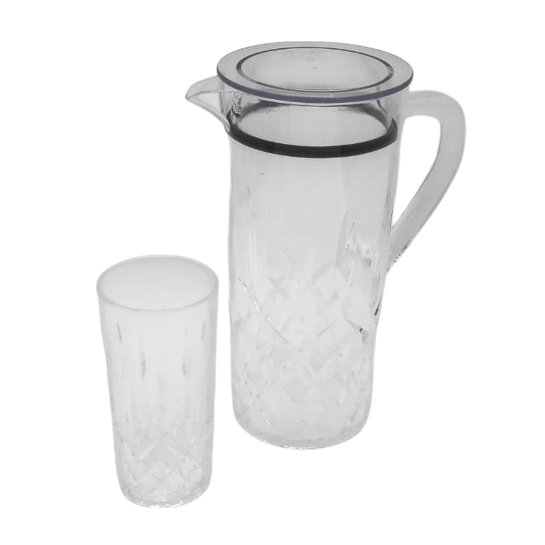 Acrylic Diamond Cut Water Set 7 Pc (Hb Glass)