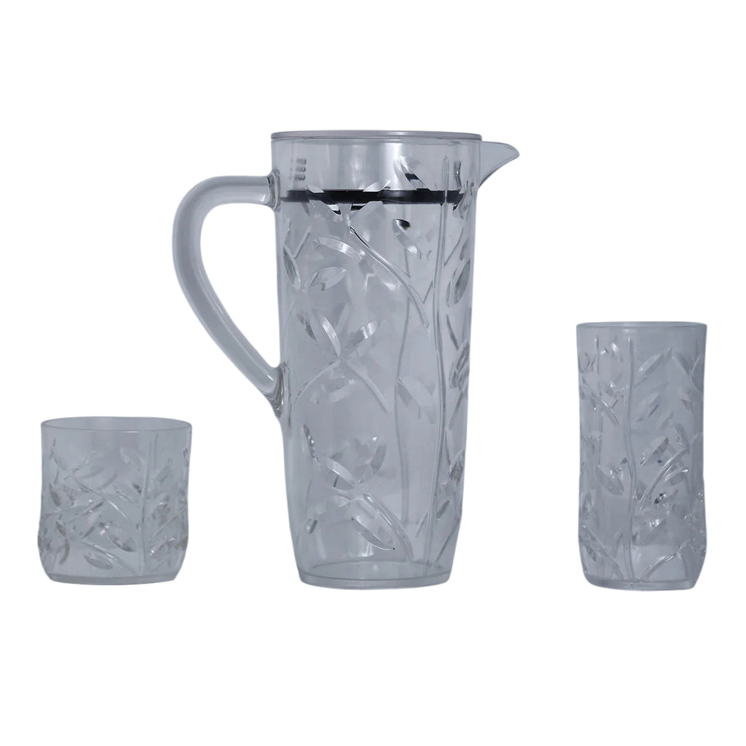 Acrylic Leaves Cut Water Set 7 Pc (DOF Glass)