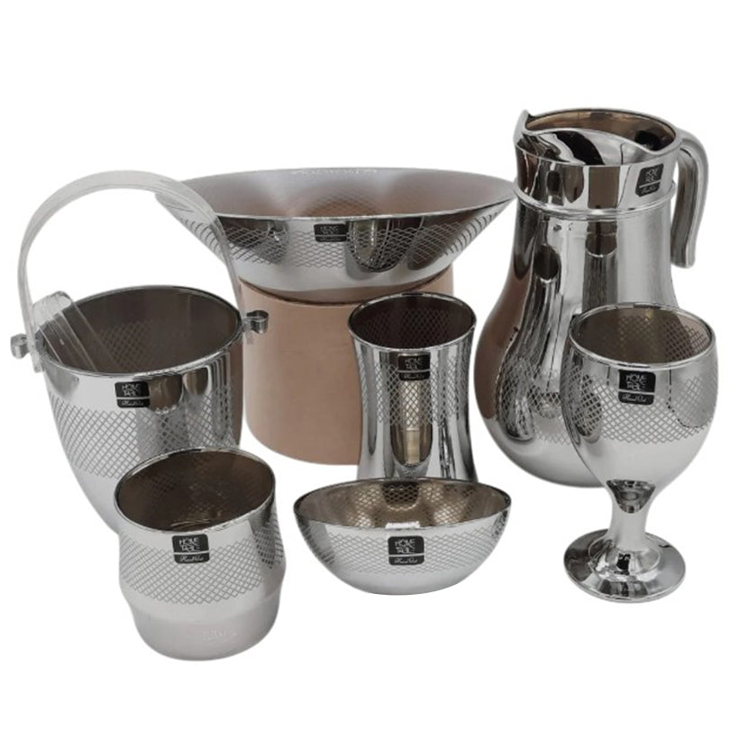 Classy Drinkware Dining Silver Set (Glass)