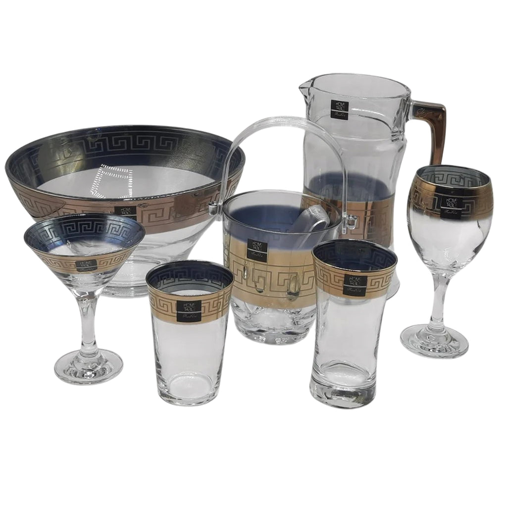 Monte Cielo Crystal Drinkware Cool Set - 28 Pcs (Glass)