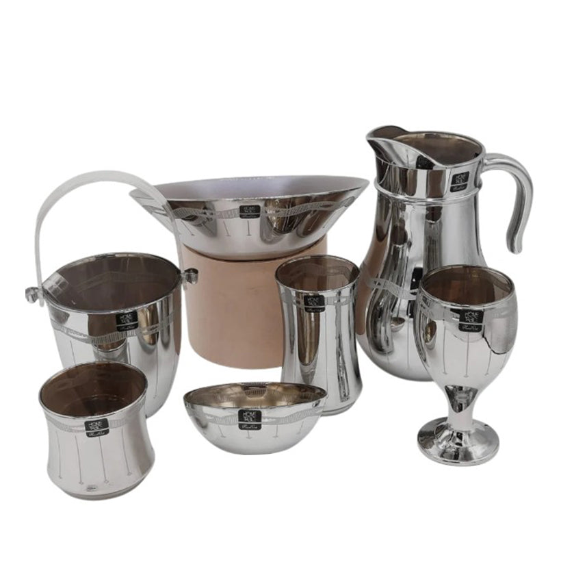 Deluxe Drinkware Dining Silver Set (Glass)