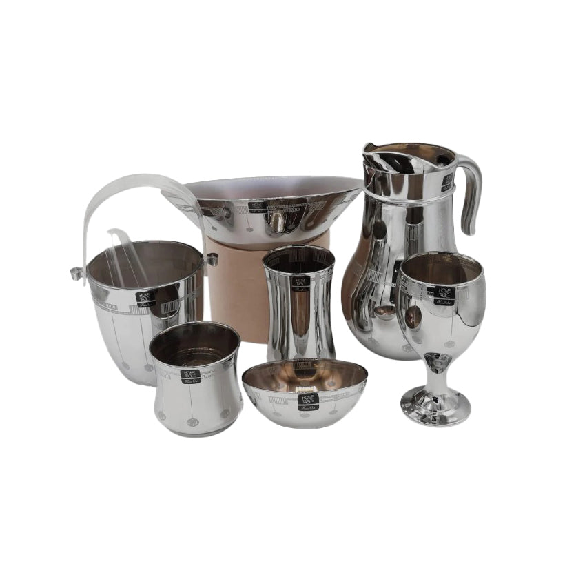 Elegant Drinkware Dining Silver Set (Glass)