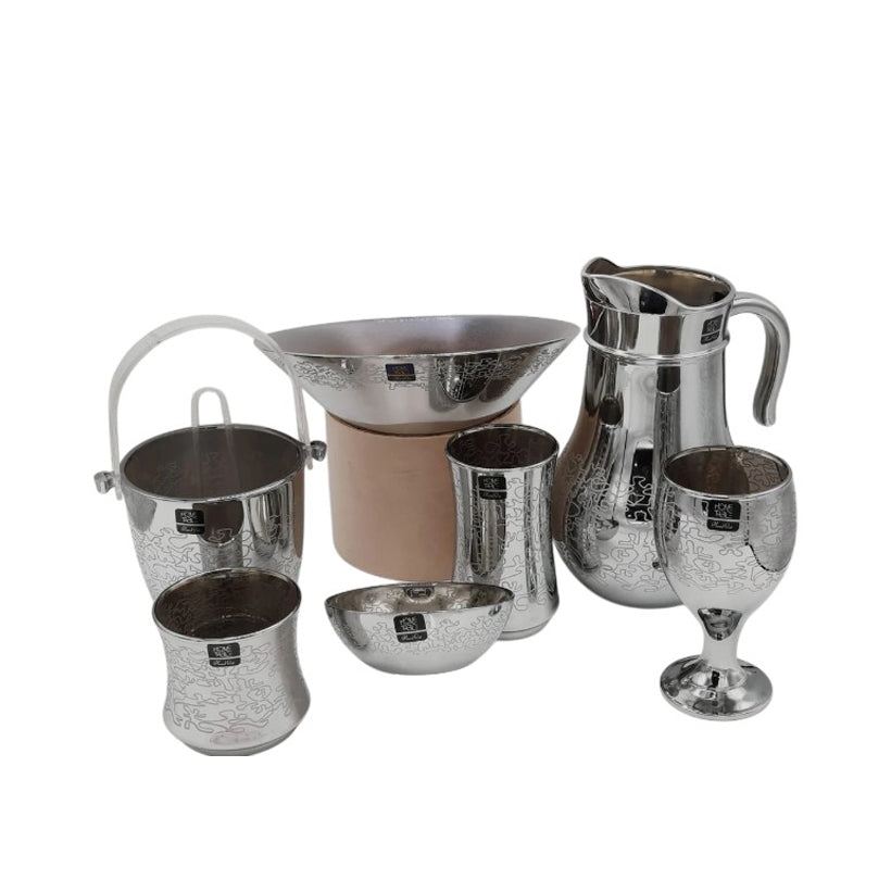 Luxury Drinkware Dining Silver Set (Glass)