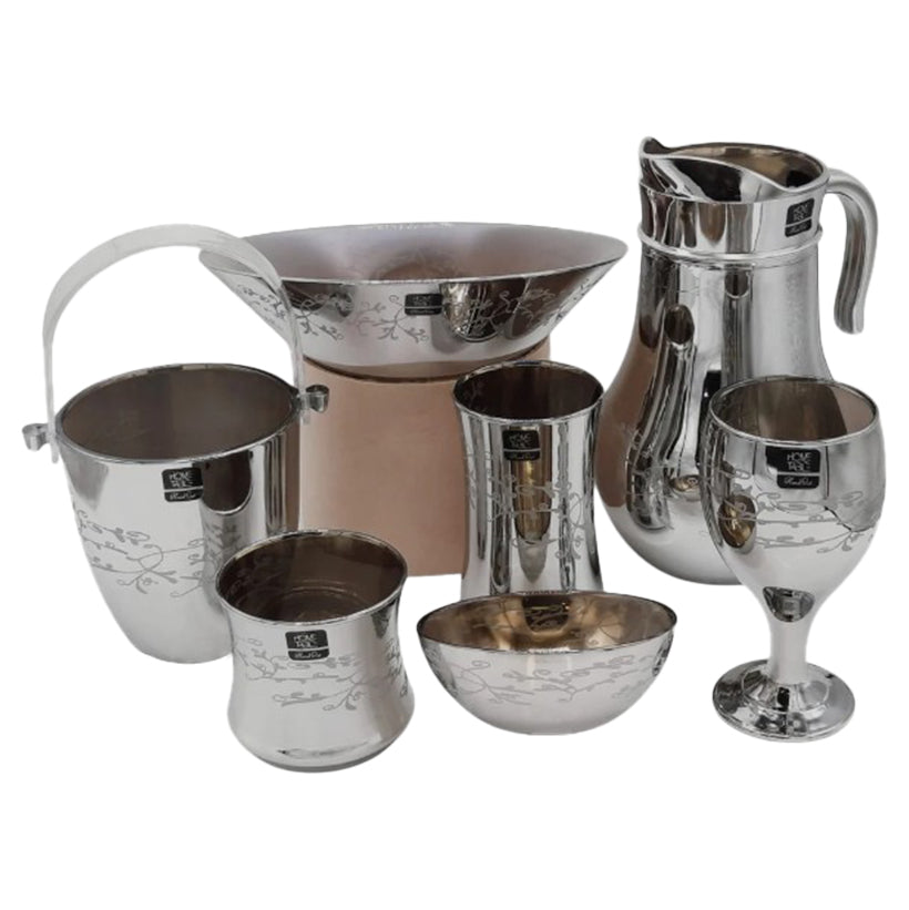 Lavish Drinkware Dining Silver Set (Glass)