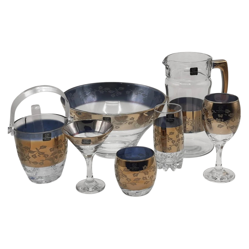 Elegant Monte Carlo Crystal Drinkware Cool Set - 28 Pcs (Glass)