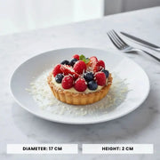 Opal White Dessert Plate