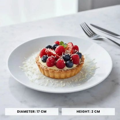 Opal White Dessert Plate