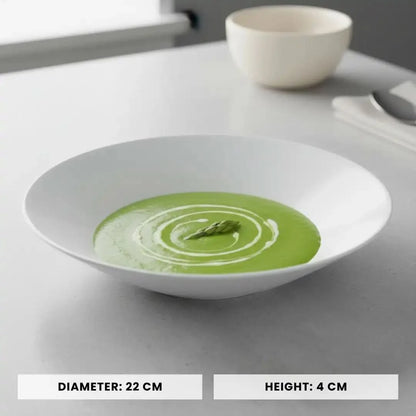 Opal White Soup Plate