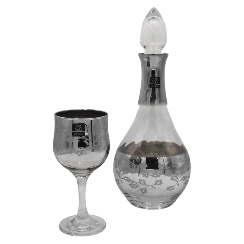 Fashionable Bistro Silver Carafe Set 7Pcs (Glass)