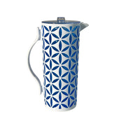 Flower Cut Double Colour White+Blue Jug 1.8L