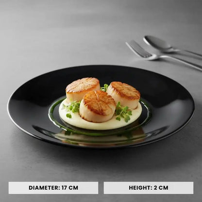 Opal Black Dessert Plate