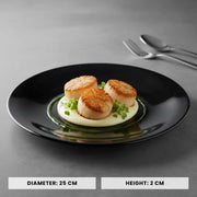 Opal Black Dinner Plate