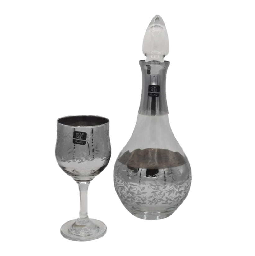 Western Bistro Silver Carafe Set 7Pcs (Glass)