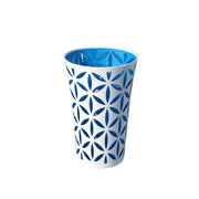 Flower Cut Double Colour White+Red Glass 380 ML