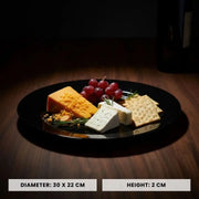 Opal Black 12" Serving Plate 1 pc