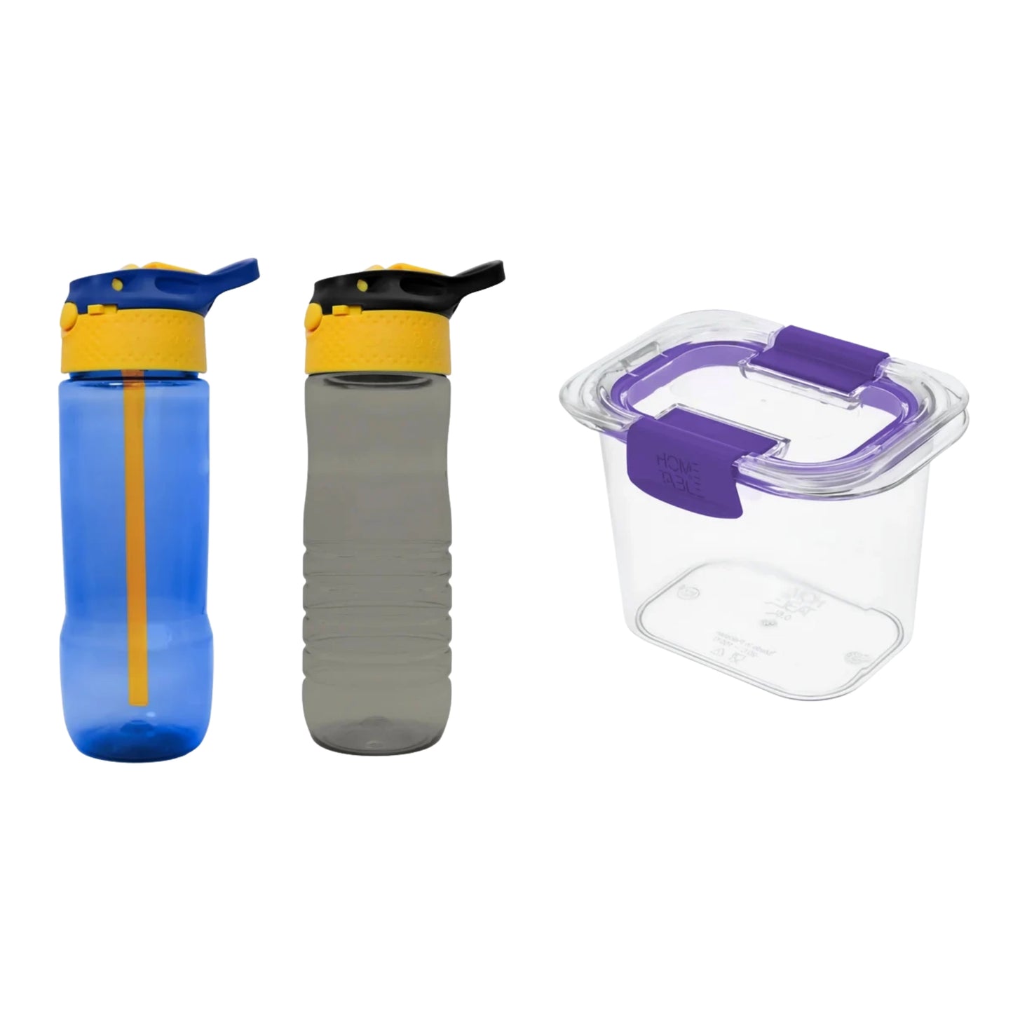 Fitness & Fresh Combo – 2x Sports Bottles + Storage Box