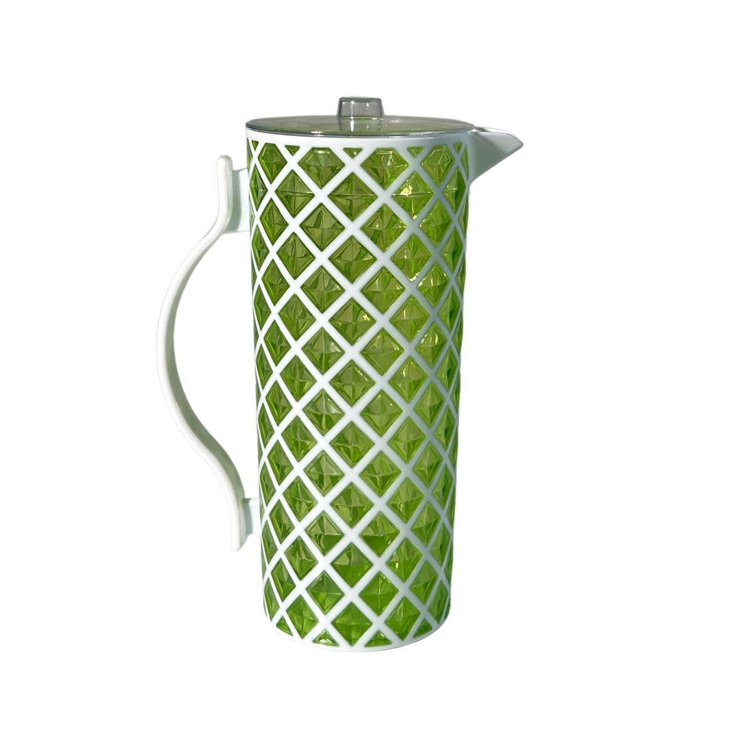 Diamond Cut Double Colour White+Blue Jug 1.8L