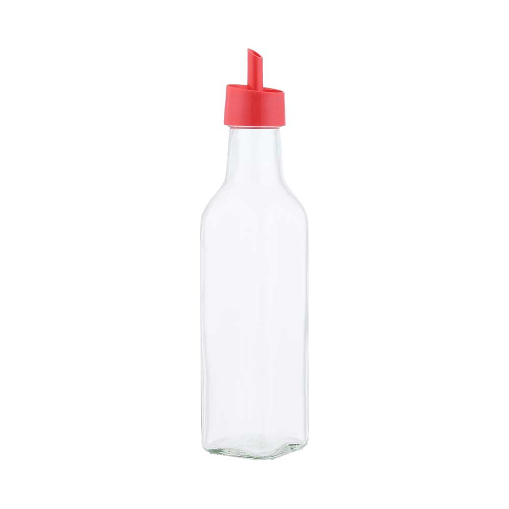 Elegant Zest Oil-Vinegar Red Plastic Lid