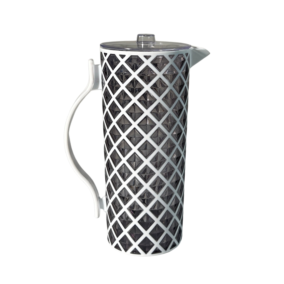 Diamond Cut Double Colour White+Blue Jug 1.8L